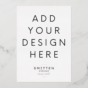 5x7" Gold Foil Invitation Printing