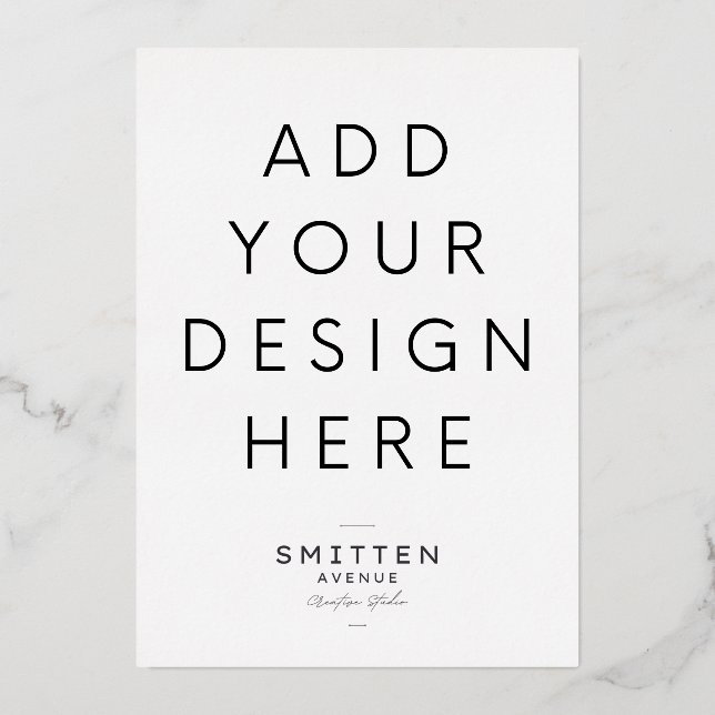 5x7" Gold Foil Invitation Printing (Front)