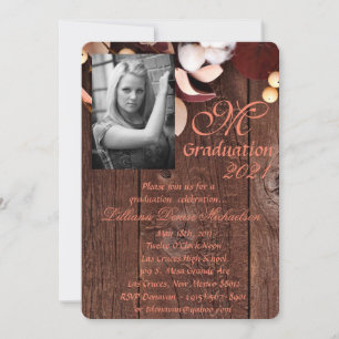 5x7 Graduation Part Invitation Cotton Branch on Da
