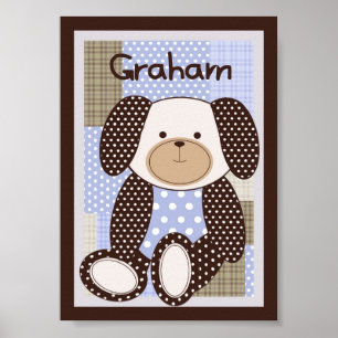 5x7 "Graham" Graham Crackers Baby Bedding Wall Art