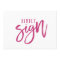 5X7 Guest Book Sign | Brush Script (Magenta)