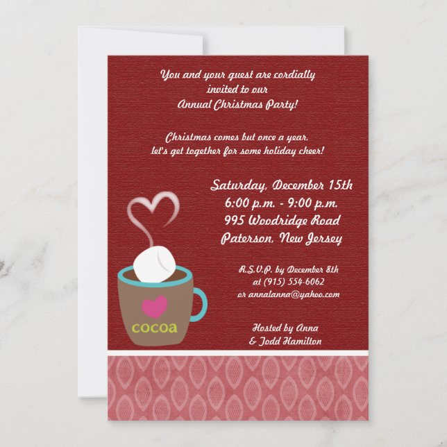5x7 Hot Cup of Coco Invitation (Front)