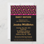 5x7 Hot Pink Cheetah 16th Birthday Invitation<br><div class="desc">These adorable Hot Pink Cheetah Print Sweet 16 Sixteen Birthday Party invitations are printed on a 5x7 sized smooth,  vibrant,  matte 110lb cover weight paper. Contains 50% recycled content. Perfect for any baby shower,  bridal,  bachelorette,  wedding,  or birthday invitation.</div>