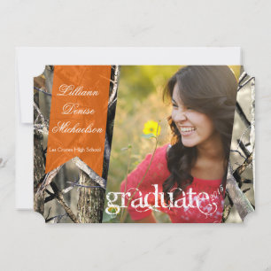 5x7 Hunters Camo Camouflage Senior Announcement