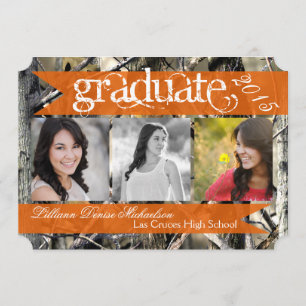 5x7 Hunters Camo Camouflage Senior Announcement