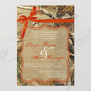 5x7 Hunters Camoflouge Camo Wedding Invitation