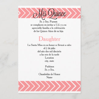 5x7 Invitation -Mis Quince - Spanish Customisation