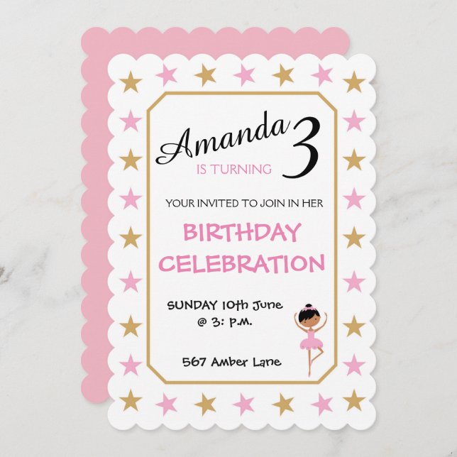 5x7 Invitation Scalloped (Front/Back)