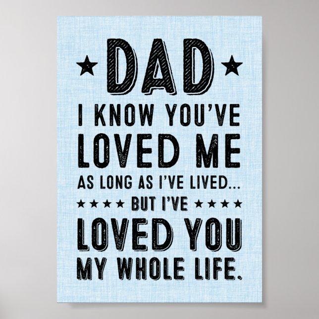 5x7 I've Loved You My Whole Life Print (Front)