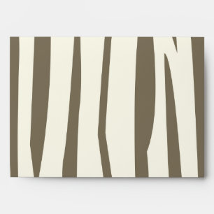 5x7 Jacana Brown Zebra Outside Pur Inside Envelope