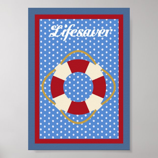 5X7 Lifesaver Nautical Wall Art (Front)