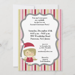 5x7 Little Christmas Angel Invitation