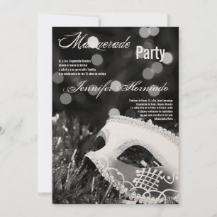 5x7 Masquerade Quinceanera Birthday Invitation