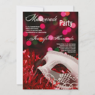 5x7 Masquerade Quinceanera Birthday Invitation