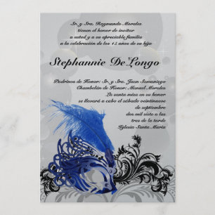 5x7 Masquerade Quinceanera Birthday Invitation