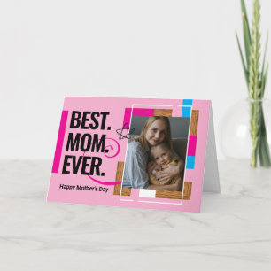 5x7" Modern Custom Photo Mother's Day Card for Mum