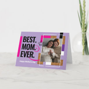 5x7" Modern Custom Photo Mother's Day Card for Mum