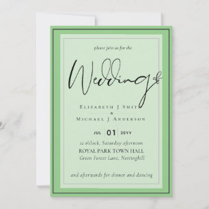 5x7 Modern Script Overlay Budget Wedding Invites