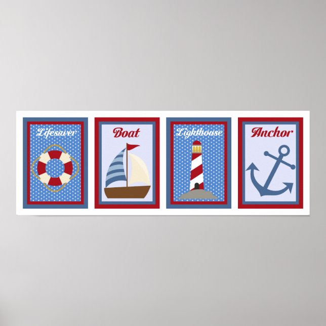 5X7 Nautical Wall Art Collection (Front)