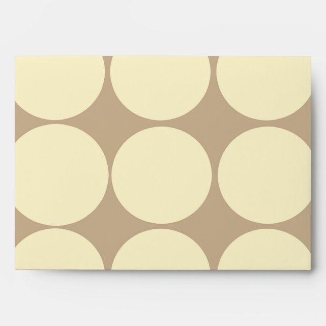 5x7 Nojo Polk-a-dot Outside Brown Inside Envelope (Front)