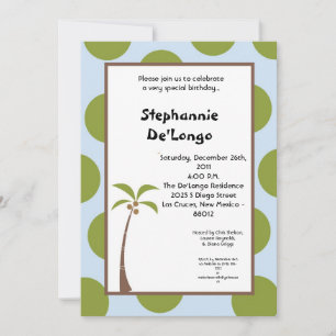 5x7 Palm Tree Invitation