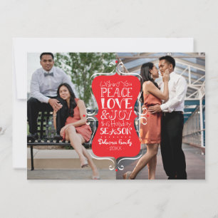 5x7 Peace, Love & Joy Frame 2 Photo Card