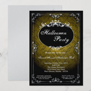 5x7 Pendant Broach Halloween Party Invitation