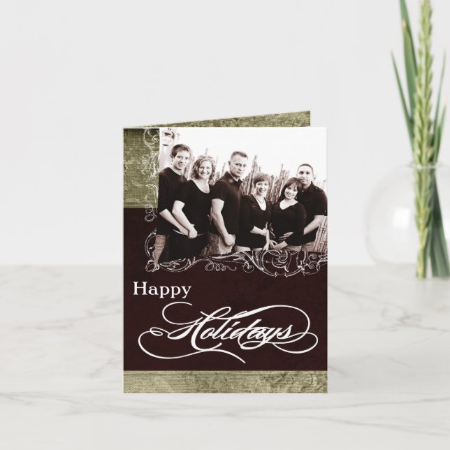 5x7 Personalised FOLDING PHOTO Christmas Card (Front)