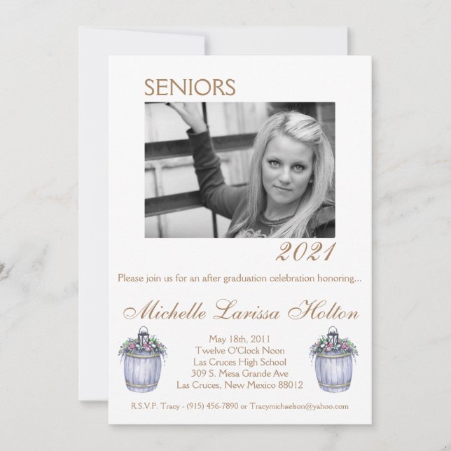5x7 Photo Graduation Party Invitation Summer Count (Front)