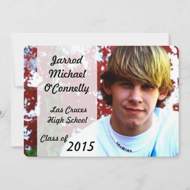 5x7 Photo Portrait Photograph Senior Announcement (Front)