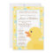5x7 Polka Dot Rubber Ducky Baby Shower Invitation