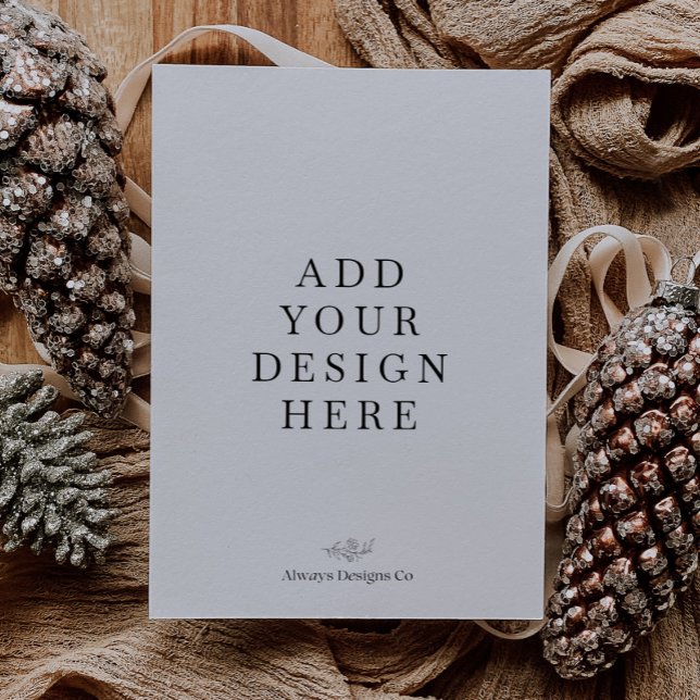 5x7" Portrait Holiday Card Printing (Creator Uploaded)