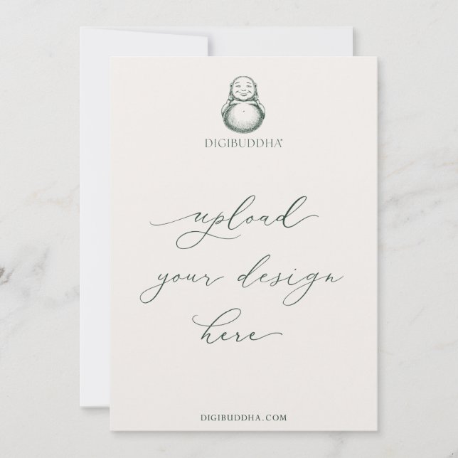 5x7" Printed Digibuddha Invitations Various Papers (Front)