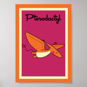 5X7 Pterodactyl Dinosaurs Wall Art
