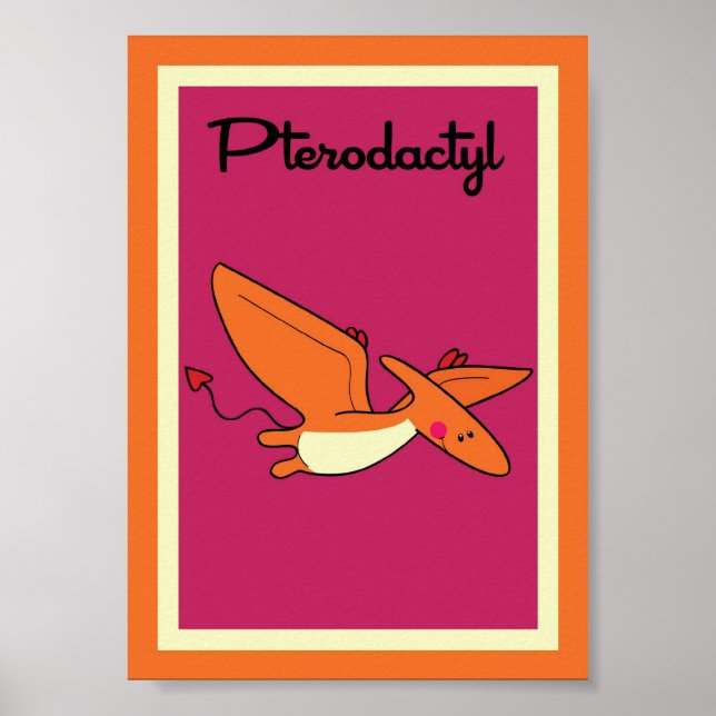 5X7 Pterodactyl Dinosaurs Wall Art (Front)