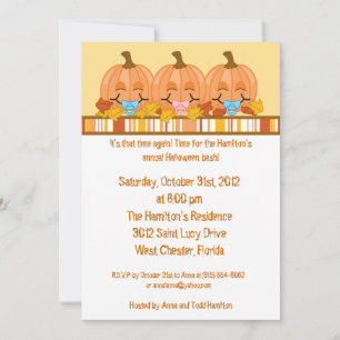 5x7 Pumpkin Patch Halloween Party Invitation