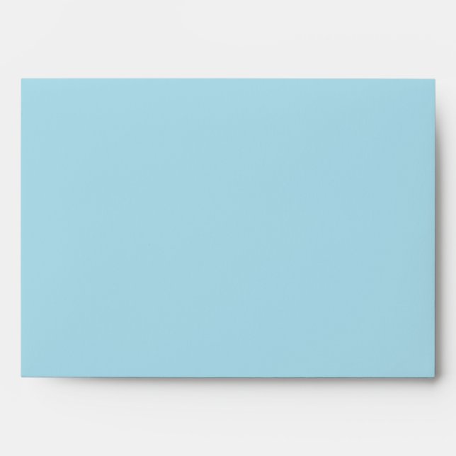 5x7 Rain-forest Blue Outside White Inside Envelope (Front)