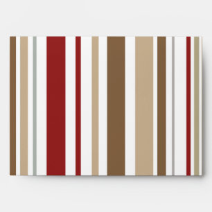 5x7 Random Stripes Outside Blue Inside Envelope