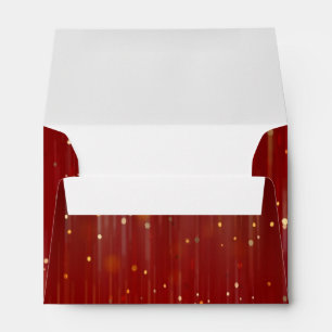 5x7 Red Glitter Christmas Formal Invitation Envelope