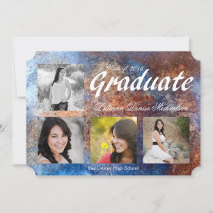 5x7 Rusted Metal Old Steel Gru Senior Announcement