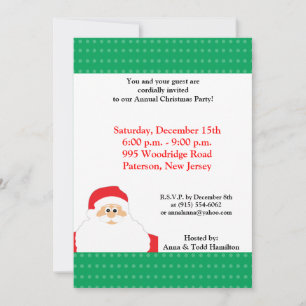 5x7 Santas Beard Chirstmas Invitation