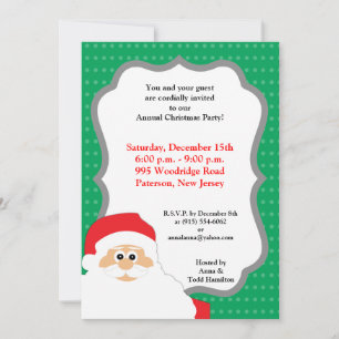 5x7 Santas Beard Chirstmas Invitation