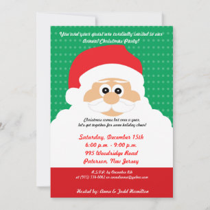 5x7 Santas Beard Chirstmas Invitation
