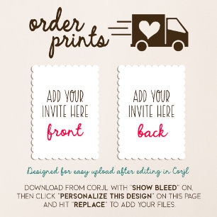 5x7" Scalloped Shaped Invitation Printing