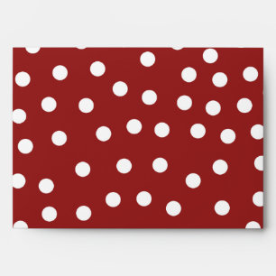 5x7 Scattered Dots Outside Brown Inside Envelope