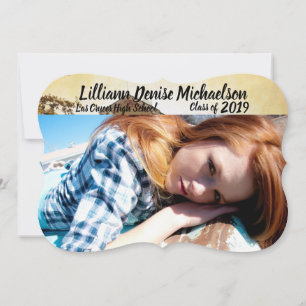 5x7 Senior Announcement Sunset Barn Country Rustic