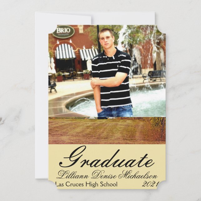 5x7 Senior Announcement Sunset Barn Country Rustic (Front)