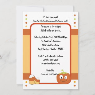 5x7 Spooky Fun Halloween Party Invitation