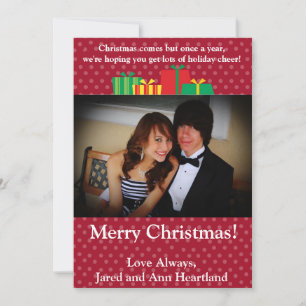 5x7 Stocking / Presents on Fire Place Invitation