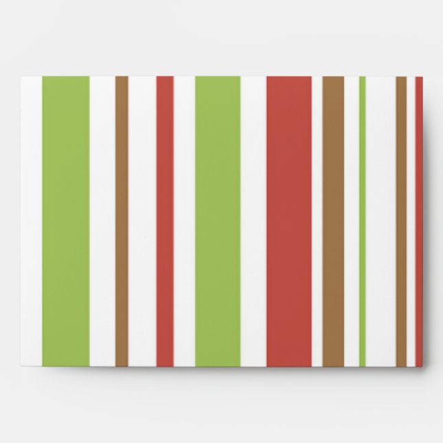 5x7 Stripe Outside Green Inside Envelope (Front)